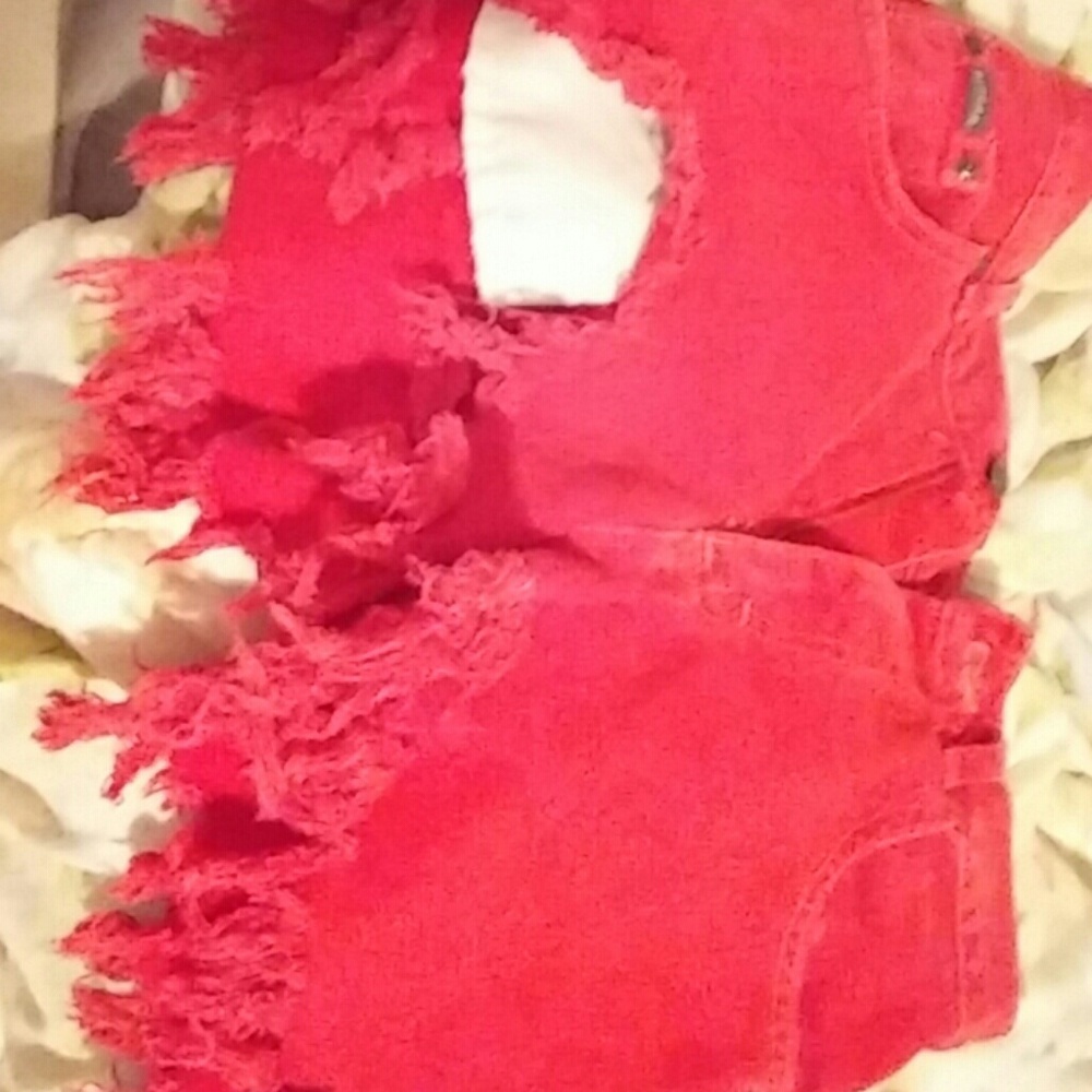 Deniem riders red shorts